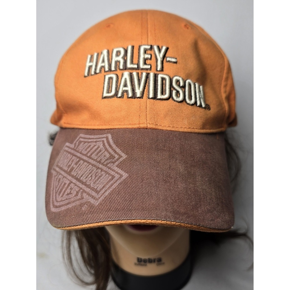 Harley Davidson Durango Colorado Cap Hat Orange Brown Nice